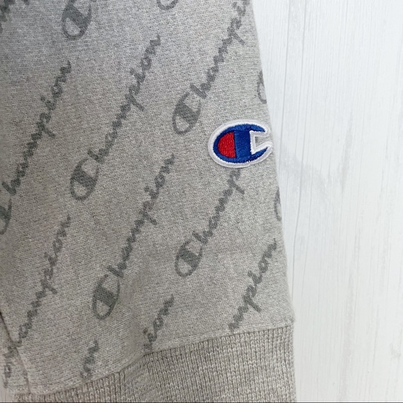 Champion Reverse Weave Gray Logo Sweatshirt Size Medium - Picture 4 of 6